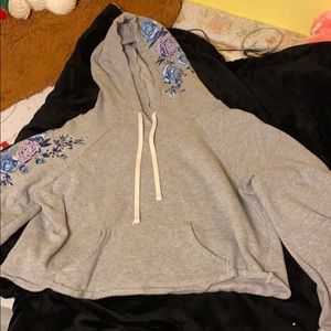 Floral Crop Top Sweatshirt